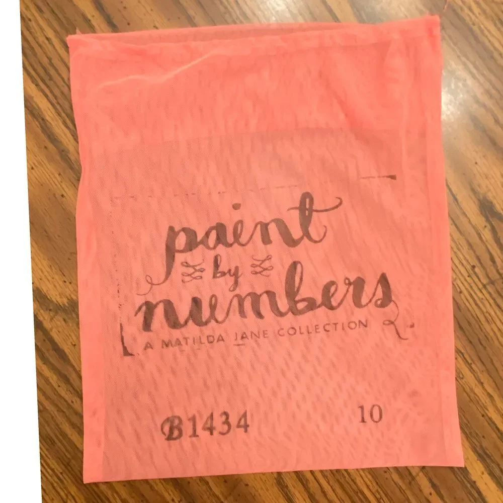 Lot of 2 Paint by Numbers Matilda Jane Collection Pink‎ Storage Bags Size 4 & 10
